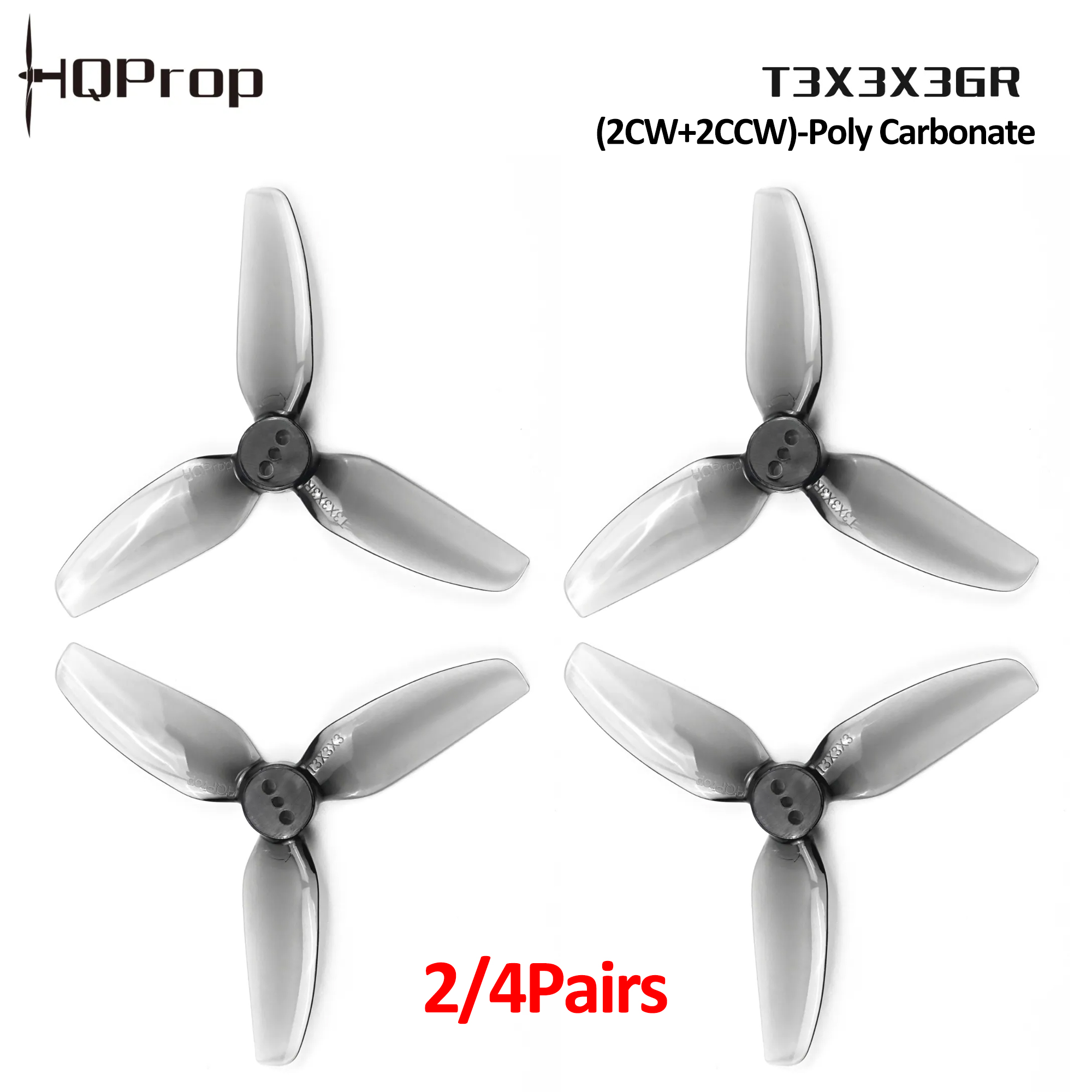 2/4 Pairs HQProp T3X3X3GR Prop - огляд і ціна Drone Gimbal Controller